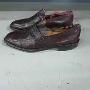 Cole Haan Dark Burgundy Leather Slip-Ons